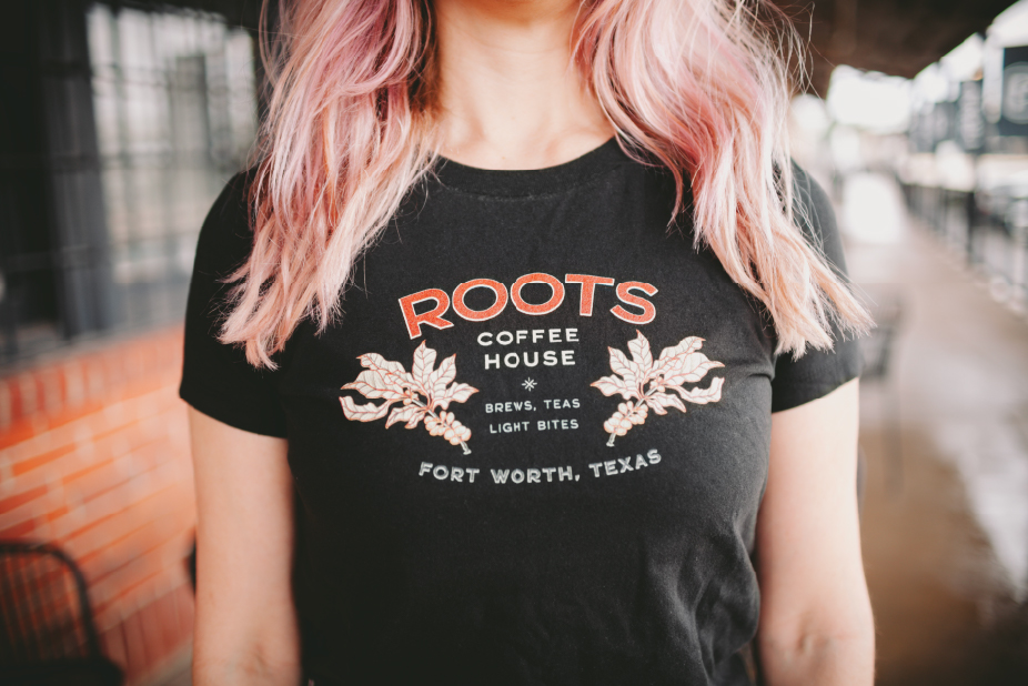 general public branding company roots coffee house fort worth texas shirt